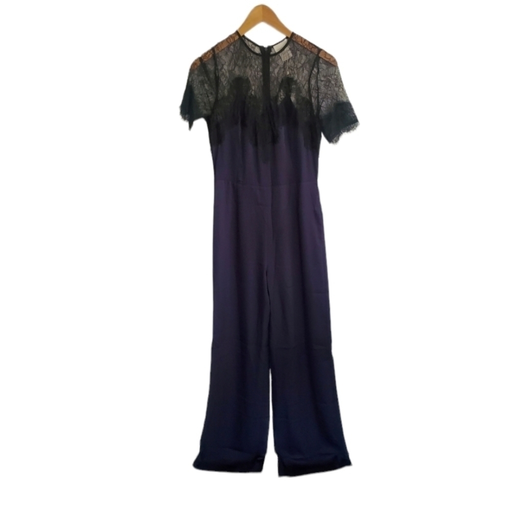Foxiedox "Nixie" Navy & Black Lace Jumpsuit - Picture 3 of 9
